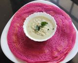 A picture of step 7 of Beetroot dosa.