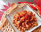 Hình bước làm 4 của món Thịt Băm Rang Tỏi Ớt