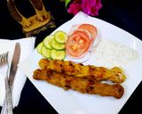 A picture of step 7 of Chicken Seekh kabab.