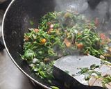 A picture of step 4 of Green vegetable fresh leaf Methi bhaji.