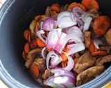 A picture of step 4 of Kungpow Pork (non-spicy).