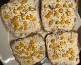 A picture of step 2 of Cheese spread corn toast 🌽.