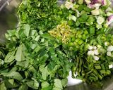 A picture of step 1 of Green Garlic Methi Pakore.