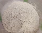 A picture of step 1 of Akara with beans powder.