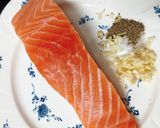 A picture of step 1 of Salmon with Garlic Butter Sauce.