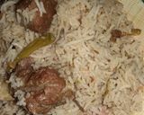 A picture of step 6 of Beef yakhni pulao.