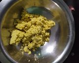 A picture of step 3 of Matar Dal Fritters.