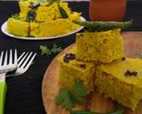 A picture of step 15 of Instant Khaman Dhokla.