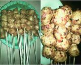 Foto langkah ke 8 dari resep Sate Pentol Tempe / Pentol Tempe Bakar ala Eka.