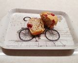 A picture of step 9 of Banana and Strawberry Muffins without Sugar, Butter, or Eggs.