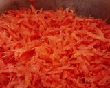 A picture of step 1 of Gajar ka halwa.