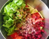 A picture of step 3 of Pomegranate Salad.