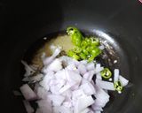 A picture of step 2 of Mazadar choley.