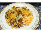 A picture of step 4 of Keema Masur Pulao.