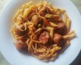 Foto del paso 2 de la receta Pasta con albóndigas en salsa