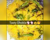 A picture of step 6 of Instant semolina Dhokla made by me👌😍😘😘.