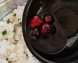 A picture of step 3 of Pakhala Bhata.