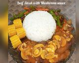 A picture of step 9 of Beef Steak with Mushroom Sauce.