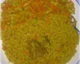 A picture of step 3 of Noodles with spring roll filling.