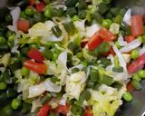A picture of step 6 of Veg. tofu sabzi.