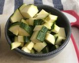 A picture of step 1 of Creamy Courgette Soup with Basil.
