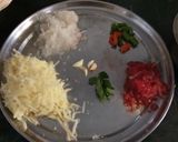 A picture of step 1 of Rashiya Bhaat.
