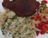 Karfiolrizs, rántott csirkecombbal recept fázis 5 fotója