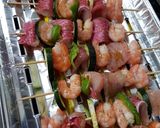 Une image de l'étape 2 de Brochettes de rougets aux crevettes.