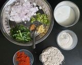 A picture of step 1 of Wheat bonda.