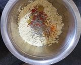 A picture of step 1 of Methi Gota and Patri Bhajiya.