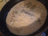 Pastas de coliflor en salsa blanca