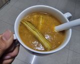 A picture of step 5 of Lauki, Tomato and Drumstick Soup.
