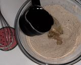 A picture of step 2 of Golden Dust Cake.....molten chocolate.