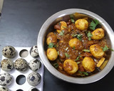 காடை முட்டை தொக்கு(kadai muttai thokku recipe in tamil) ரெசிபி ஸ்டேப் 5 புகைப்படம்