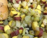 A picture of step 6 of Sweet Potato and Chestnut Stuffing / Dressing.