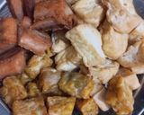 Foto langkah ke 1 dari resep Sayur Santan Tahu Tempe Ikan Asin.