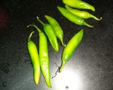 A picture of step 1 of Mirchi bajji.