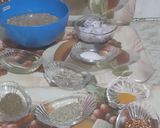 A picture of step 2 of Aloo ki takari, choley ka salan, suji ka halwa and puri.