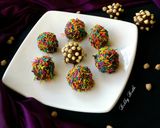 A picture of step 10 of Chickpea chocolate laddoos.