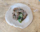A picture of step 3 of Aloo Paratha..
