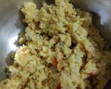 A picture of step 2 of Lapsi tikki dahi chat.