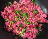 A picture of step 3 of Cranberry Pulihora / Cranberry Rice - South Indian style.