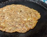 A picture of step 6 of Ragi chilla.