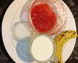 A picture of step 1 of Strawberry and Banana Milk Shake.
