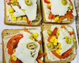 A picture of step 2 of Air Fryer Multigrain Bread Pizza.