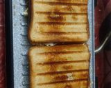 A picture of step 6 of Healthy Grilled Sandwich for kids lunch box.