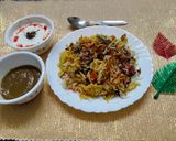 A picture of step 6 of Satrangi layered veg Biryani.