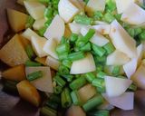 A picture of step 2 of Beans Sabji.