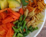 A picture of step 1 of Turmeric pickle.