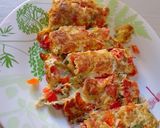 صورة لخطوة 3 من وصفة بيض مقلي بالخضرة والجبن 🥚🍳🧀🍅